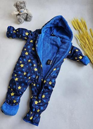 Комбинезон зимний детский 62-68см lupilu❄️детский цельный комбинезон термо