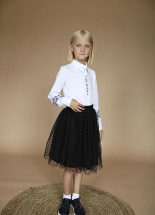 Шкільна чорна пишна спідниця