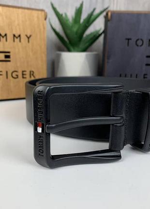 Чоловічий шкіряний ремінь tommy hilfiger, пояс з натуральної шкіри томмі гілфігер для джинс мужской ремень пояс 858