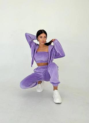 Спортивный или прогулочный костюм тройка велюр4 фото