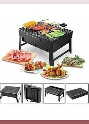 Мангал сборный универсальный мангал компактный походный складной мангал складной с шампурами для пикника