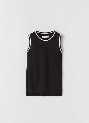 Черная спортивная майка футболка zara kids boy