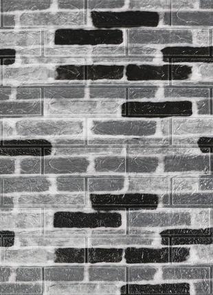 Самоклеющаяся 3d панель под серый кирпич екатеринослав 700х770х3мм (342-3) sw-00001147