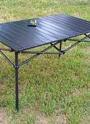 Туристичний складаний кемпінговий стіл для пікніка 95*55*50 см з чохлом | розкладний столик для риболовлі чорный