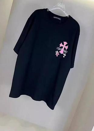 Футболка в стилі chrome чорна котон