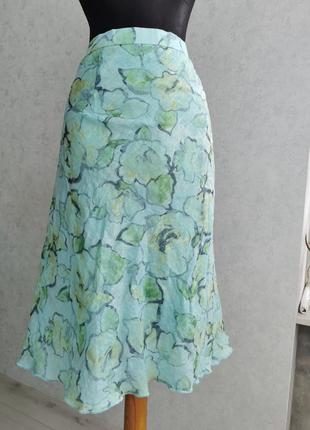 Летняя шифоновая юбка на подкладке