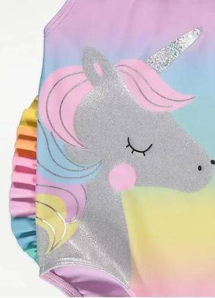 Купальник сдельный rainbow unicorn george 86, 92, 98, 104 см3 фото
