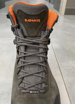 Черевики чоловічі трекінгові lowa malta gtx mid 41 р, колір сірий, високі кросівки чоловічі трекінгові7 фото