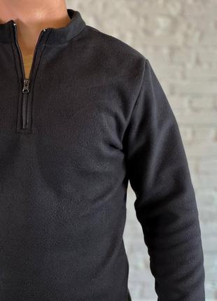 Флісовий армійський пуловер чорний4 фото