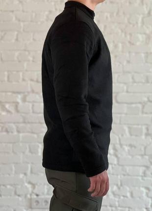 Флісовий армійський пуловер чорний3 фото
