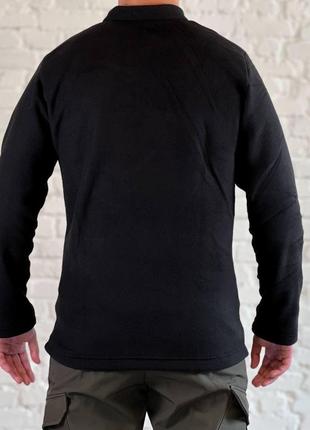 Флісовий армійський пуловер чорний5 фото