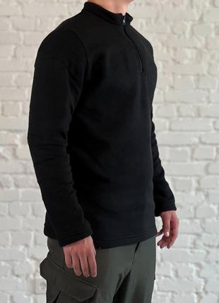 Флісовий армійський пуловер чорний2 фото