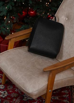 Рюкзак жіночий із натуральної шкіри чорний vito torelli 1012 1211