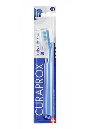 Детская зубная щетка curaprox kids cs 5500 ultra soft (синий/синий)
