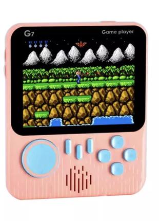 Портативна ігрова консоль game box g7 з динаміком 666 ігор 500 мач pink