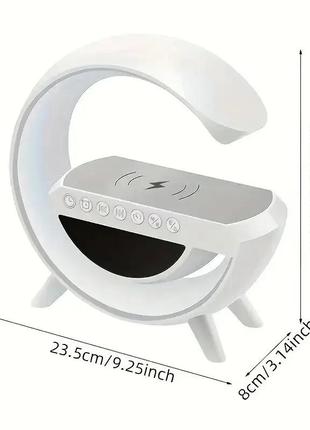 Ночник лампа настольные лампа ночник 5 в 1 с беспроводной зарядкой часами будильников...