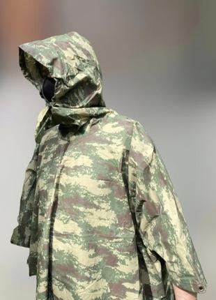 Маскування плащ-намет, турецький камуфляж, водовідштовхувальний плащ для військових, військовий дощовик1 фото