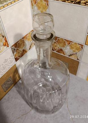 Коевельский стеклянный завод! графин с пробкой рюмкой2 фото