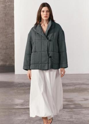 Стьобана куртка із запахом — zw collection від zara
