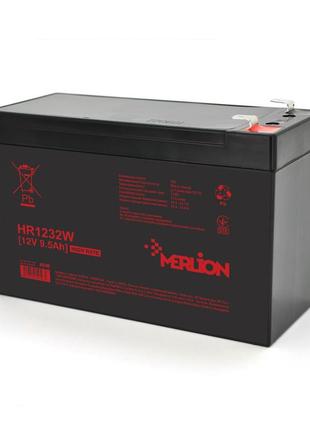 Аккумуляторна батарея merlion hr1232w, 12v 9,5ah  ( 151 х 65 х 94 (100) )