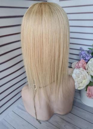 Накладка топпер макушка полупарик 100% натуральный волос и имитацией кожи головы.