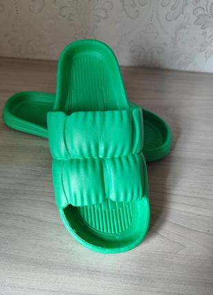 Шлепки, шлепанцы салатовый колir