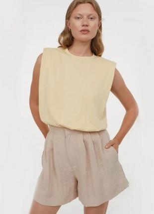 Жовта бавовняна футболка майка h&m xl