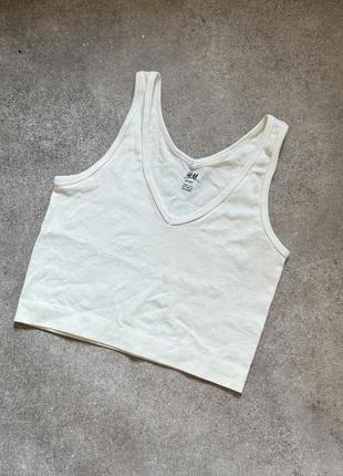 Нова спортивная кроп, укороченная майка стрінг h&m