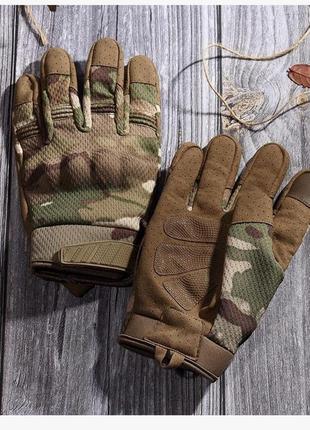 Військові тактичні рукавиці wtactful мультикам9 фото