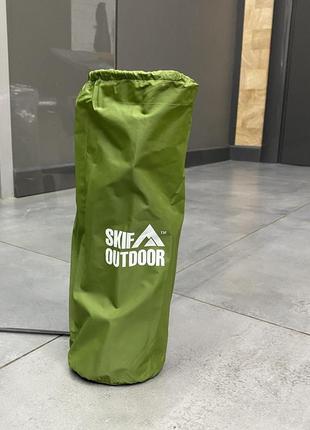 Каремат надувной skif outdoor bachelor ultralight, 190х55х5 см, цвет – олива, лёгкий надувной каремат военный3 фото