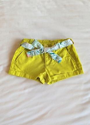 Шорты салатового цвета united colors of benetton 104-110см 4-5 лет
