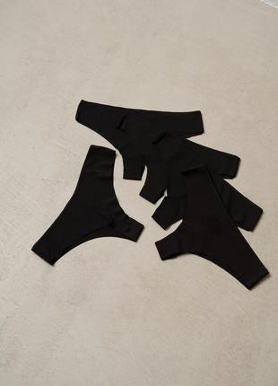 Набор хлопковых трусиков бразилиан 5 штук полиэстер