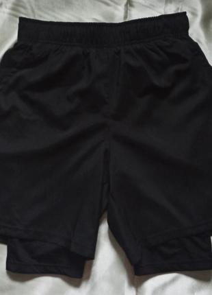 Спортивные двойные мужские шорты workout primark