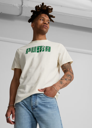 Мужская футболка puma hoops logo men's tee новая оригинал из сша