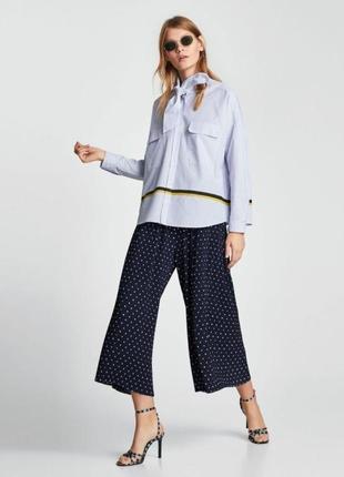 Красивые широкие брюки, кюлоты в горошек) oversize