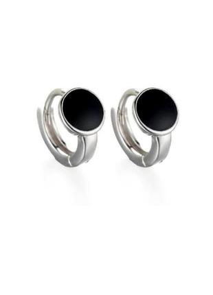 Сережки срібло маленькі оригінальні кільця silver original