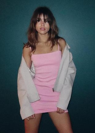 Zara | рожеве плаття міні | 4424/304