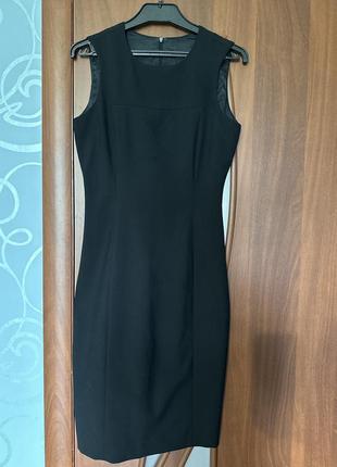 Платье женское, классическое, черная, zara, размер xs