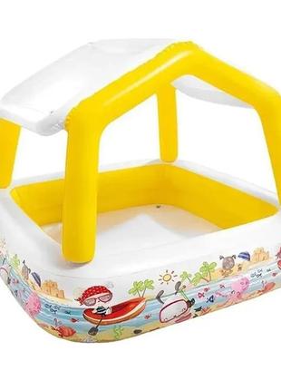 Дитячий надувний басейн з відстібним дахом