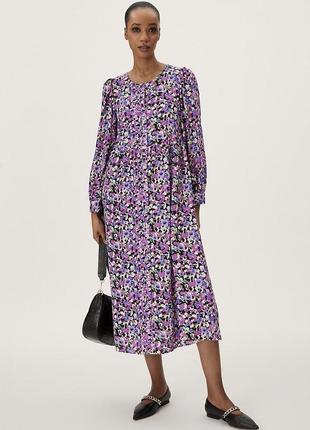 Віскозна міді сукня сорочка плаття рубашка marks&spencer вільного крою 100% віскоза