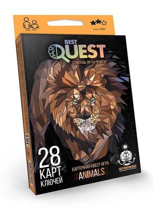 Карткова гра «best quest animals», danko toys, bq-01-02u