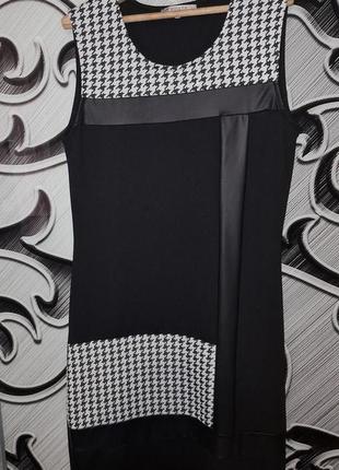 Комбинированное кэжуал платье