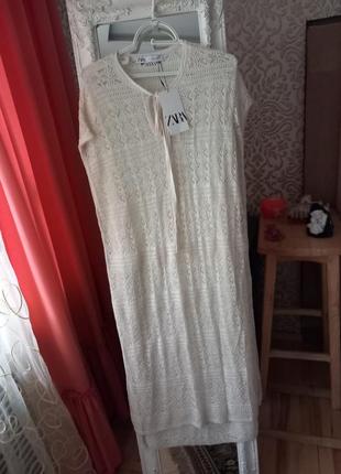 Накидка платье на пляж zara