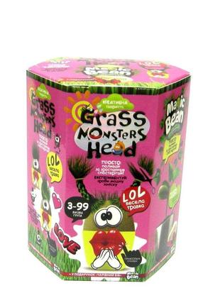 Набір креативної творчості "grass monsters head", danko toys, gmh-01-05u