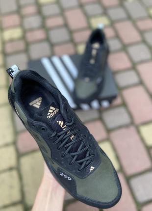 Мужские кожаные кроссовки match adidas with3 фото