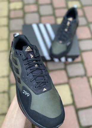 Мужские кожаные кроссовки match adidas with2 фото