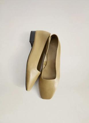 Шкіряні туфлі балетки mango, р. 39