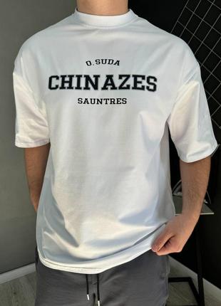 Футболка оверсайз белая chinazes