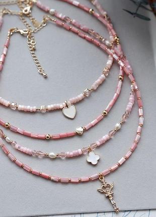 Намисто з перламутру позолота