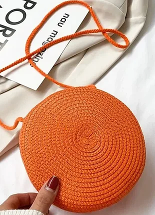 Сумка через плече / месенджер / плетена *солом'яна* сумочка